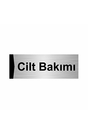 Cilt Bakımı 5x20cm Gümüş Renk Metal Yönlendirme Levhası