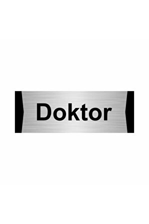 Doktor 5x20cm Gümüş Renk Metal Yönlendirme Levhası