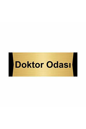 Kızımın Odası 7x20cm Altın Renk Metal Yönlendirme Levhası