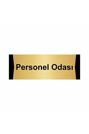 Masaj Odası 7x20cm Altın Renk Metal Yönlendirme Levhası