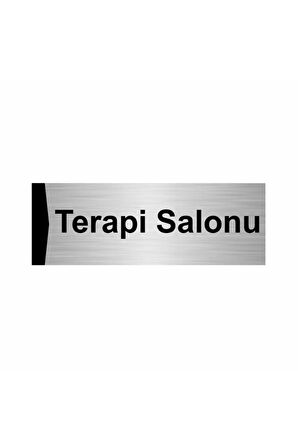 Terapi Salonu 10x20cm Gümüş Renk Metal Yönlendirme Levhası