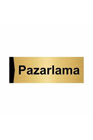 Pazarlama 5x20cm Altın Renk Metal Yönlendirme Levhası