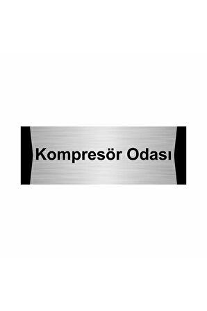 Güvenlik Odası 7x20cm Gümüş Renk Metal Yönlendirme Levhası