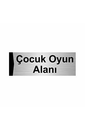 Çocuk Oyun Alanı 7x20cm Gümüş Renk Metal Yönlendirme Levhası