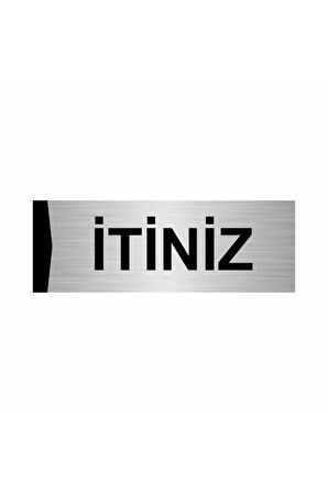 Itiniz 5x20cm Gümüş Renk Metal Yönlendirme Levhası