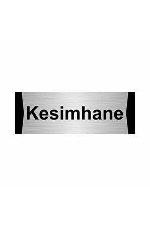 Kesimhane 5x20cm Gümüş Renk Metal Yönlendirme Levhası