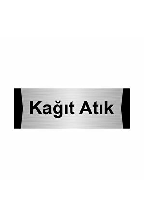 Kağıt Atık 5x20cm Gümüş Renk Metal Yönlendirme Levhası