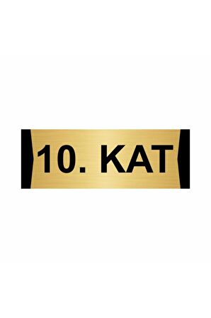 10.kat 5x20cm Altın Renk Metal Yönlendirme Levhası