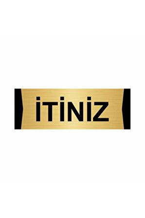 Itiniz 5x20cm Altın Renk Metal Yönlendirme Levhası
