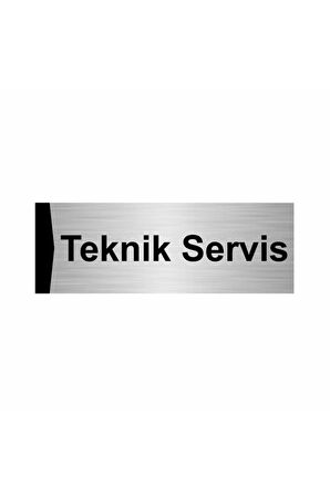 Teknik Servis 7x20cm Gümüş Renk Metal Yönlendirme Levhası