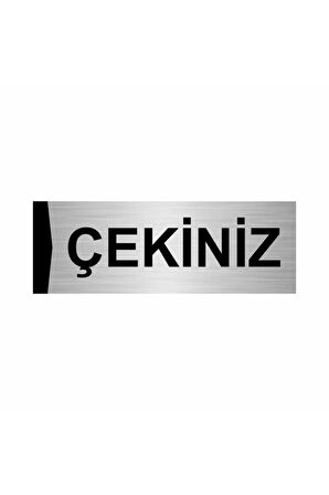 Çekiniz 5x20cm Gümüş Renk Metal Yönlendirme Levhası