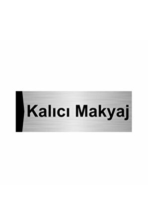 Kalıcı Makyaj 5x20cm Gümüş Renk Metal Yönlendirme Levhası