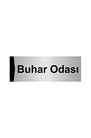 Buhar Odası 5x20cm Gümüş Renk Metal Yönlendirme Levhası
