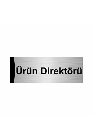 Ürün Direktörü 5x20cm Gümüş Renk Metal Yönlendirme Levhası