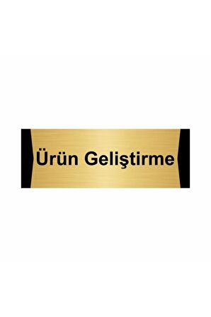 Ürün Geliştirme 10x20cm Altın Renk Metal Yönlendirme Levhası