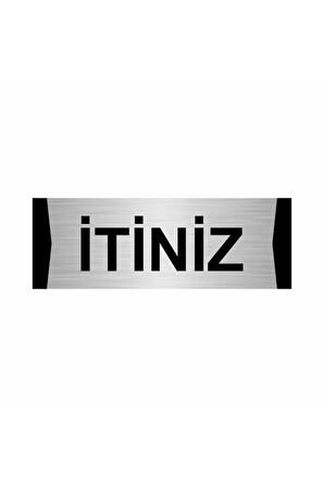 Itiniz 7x20cm Gümüş Renk Metal Yönlendirme Levhası