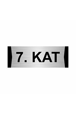 7.kat 5x20cm Gümüş Renk Metal Yönlendirme Levhası