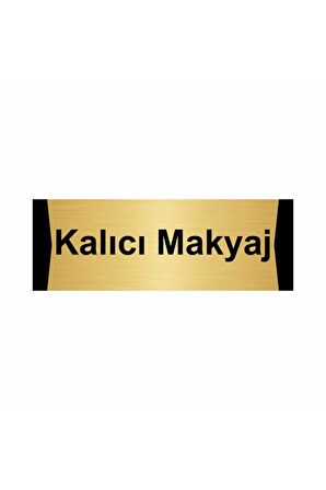 Kalıcı Makyaj 10x20cm Altın Renk Metal Yönlendirme Levhası