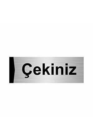 Çekiniz 5x20cm Gümüş Renk Metal Yönlendirme Levhası