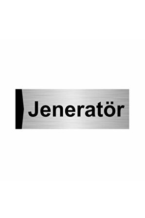 Jeneratör 7x20cm Gümüş Renk Metal Yönlendirme Levhası