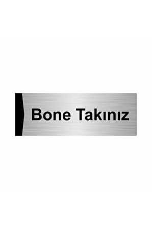 Bone Takınız 7x20cm Gümüş Renk Metal Yönlendirme Levhası