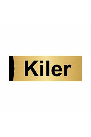 Kiler 5x20cm Altın Renk Metal Yönlendirme Levhası