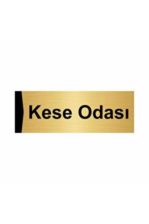 Bebek Bakım Odası 5x20cm Altın Renk Metal Yönlendirme Levhası