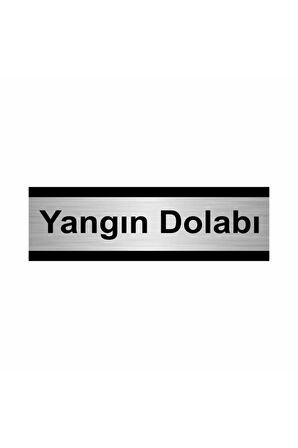 Yangın Dolabı 5x20cm Gümüş Renk Metal Yönlendirme Levhası