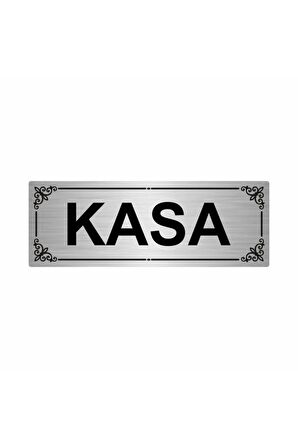 Kasa 7x20cm Gümüş Renk Metal Yönlendirme Levhası