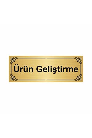 Ürün Geliştirme 7x20cm Altın Renk Metal Yönlendirme Levhası