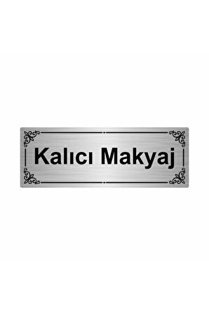 Kalıcı Makyaj 7x20cm Gümüş Renk Metal Yönlendirme Levhası