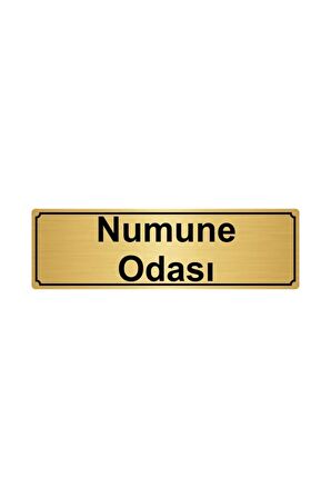 Elektrik Odası 7x20cm Altın Renk Metal Yönlendirme Levhası