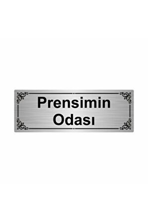 Test Odası 7x20cm Gümüş Renk Metal Yönlendirme Levhası