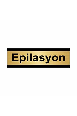 Epilasyon 10x20cm Altın Renk Metal Yönlendirme Levhası