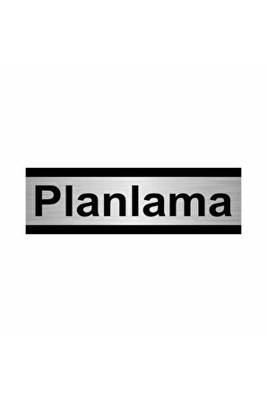 Planlama 5x20cm Gümüş Renk Metal Yönlendirme Levhası