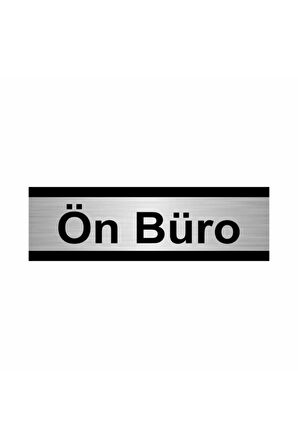Ön Büro 5x20cm Gümüş Renk Metal Yönlendirme Levhası