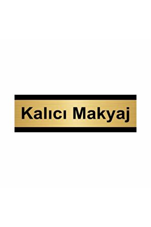 Kalıcı Makyaj 5x20cm Altın Renk Metal Yönlendirme Levhası
