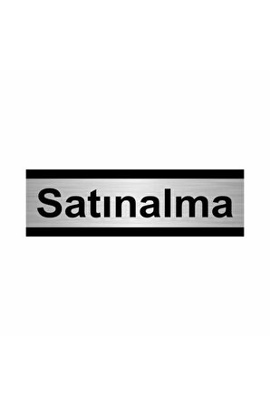 Satınalma 7x20cm Gümüş Renk Metal Yönlendirme Levhası