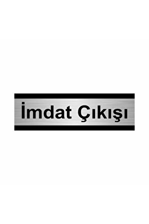 Personel Girişi 7x20cm Gümüş Renk Metal Yönlendirme Levhası