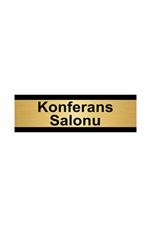 Konferans Salonu 5x20cm Altın Renk Metal Yönlendirme Levhası