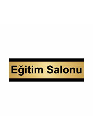 Eğitim Salonu 7x20cm Altın Renk Metal Yönlendirme Levhası