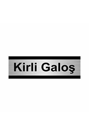 Kirli Galoş 5x20cm Gümüş Renk Metal Yönlendirme Levhası