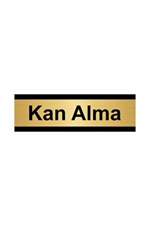 Kan Alma 5x20cm Altın Renk Metal Yönlendirme Levhası