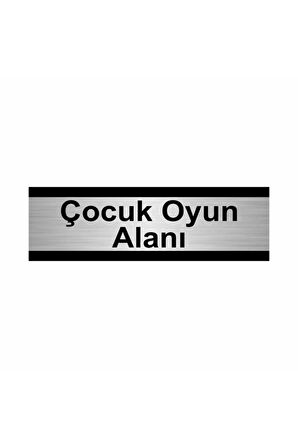 Çocuk Oyun Alanı 5x20cm Gümüş Renk Metal Yönlendirme Levhası