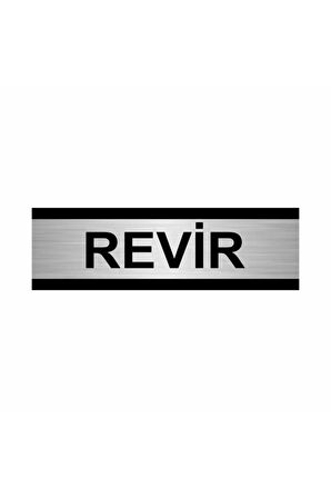 Revir 5x20cm Gümüş Renk Metal Yönlendirme Levhası