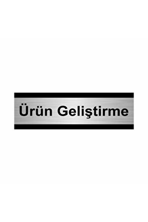Ürün Geliştirme 5x20cm Gümüş Renk Metal Yönlendirme Levhası