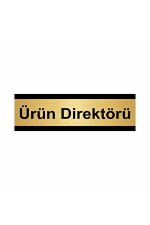 Ürün Direktörü 5x20cm Altın Renk Metal Yönlendirme Levhası