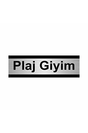 Plaj Giyim 5x20cm Gümüş Renk Metal Yönlendirme Levhası