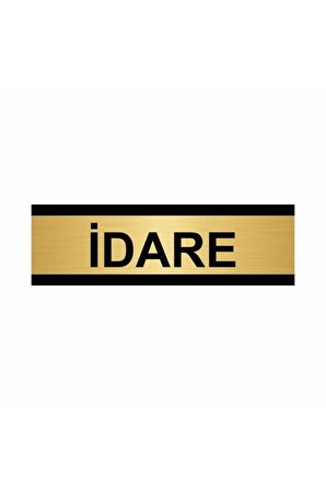 Idare 10x20cm Altın Renk Metal Yönlendirme Levhası