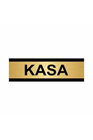 Kasa 5x20cm Altın Renk Metal Yönlendirme Levhası